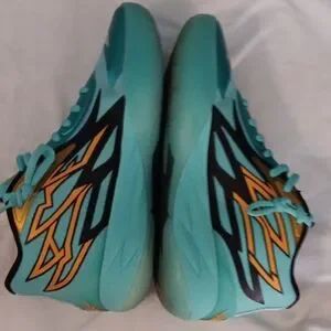 Puma MELO Teal and Black Basketball Shoes with Gold Accents PUMA MB.02  main image 3